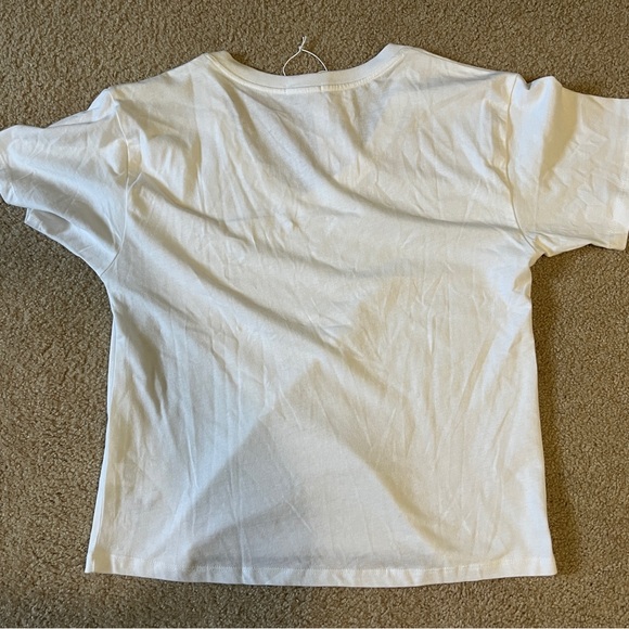 NWT Johnny Was Organic Cotton Drop Shoulder Tee, Large, White - Picture 4 of 8